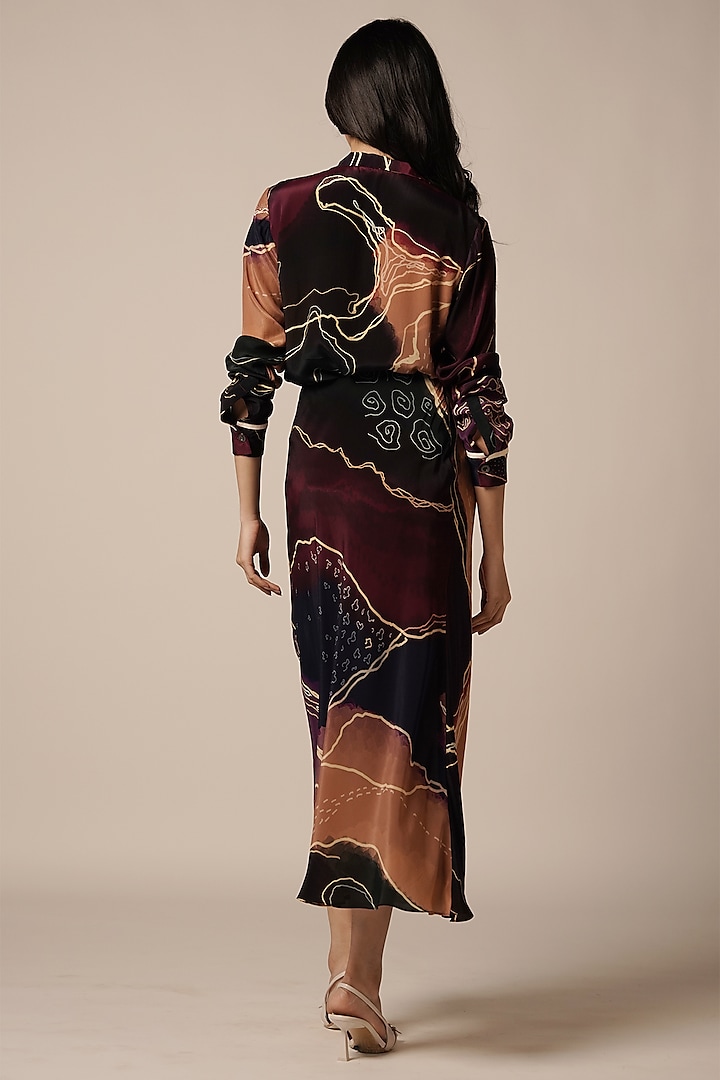 Multi-Colored Natural Crepe Skirt Set by Advait at Pernia's Pop Up Shop