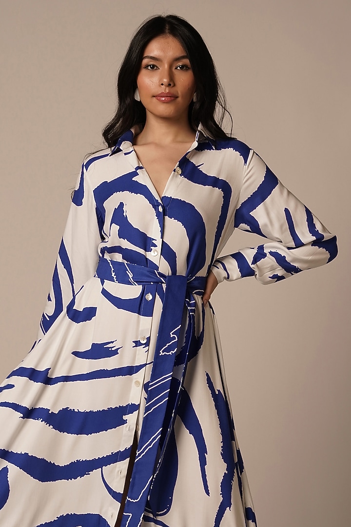 Multi-Colored Rayon Twill Maxi Summer Dress by Advait at Pernia's Pop Up Shop