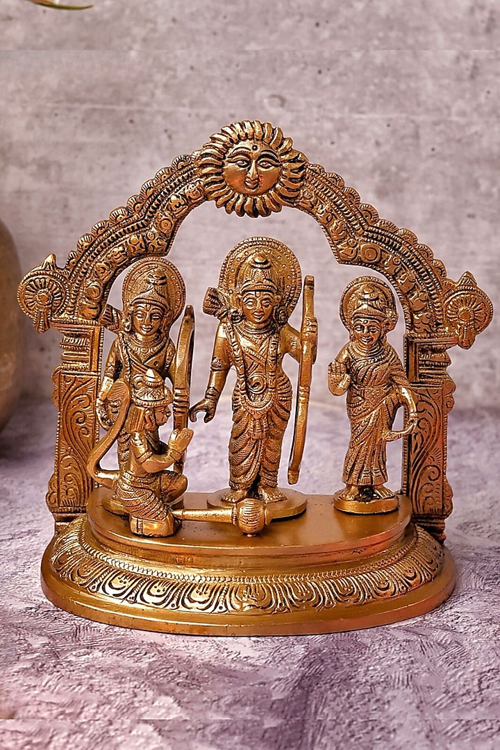 Gold Brass Lord Shri Ram With Surya Prabhavali dol by The Advitya at Pernia's Pop Up Shop