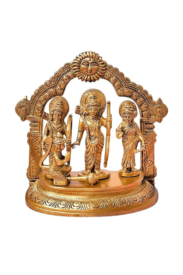 Gold Brass Lord Shri Ram With Surya Prabhavali dol by The Advitya at Pernia's Pop Up Shop
