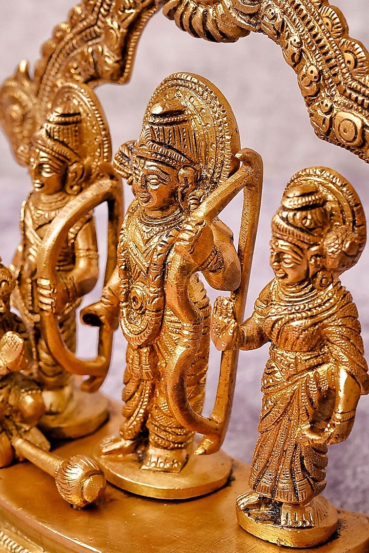 Gold Brass Lord Shri Ram With Surya Prabhavali dol by The Advitya at Pernia's Pop Up Shop