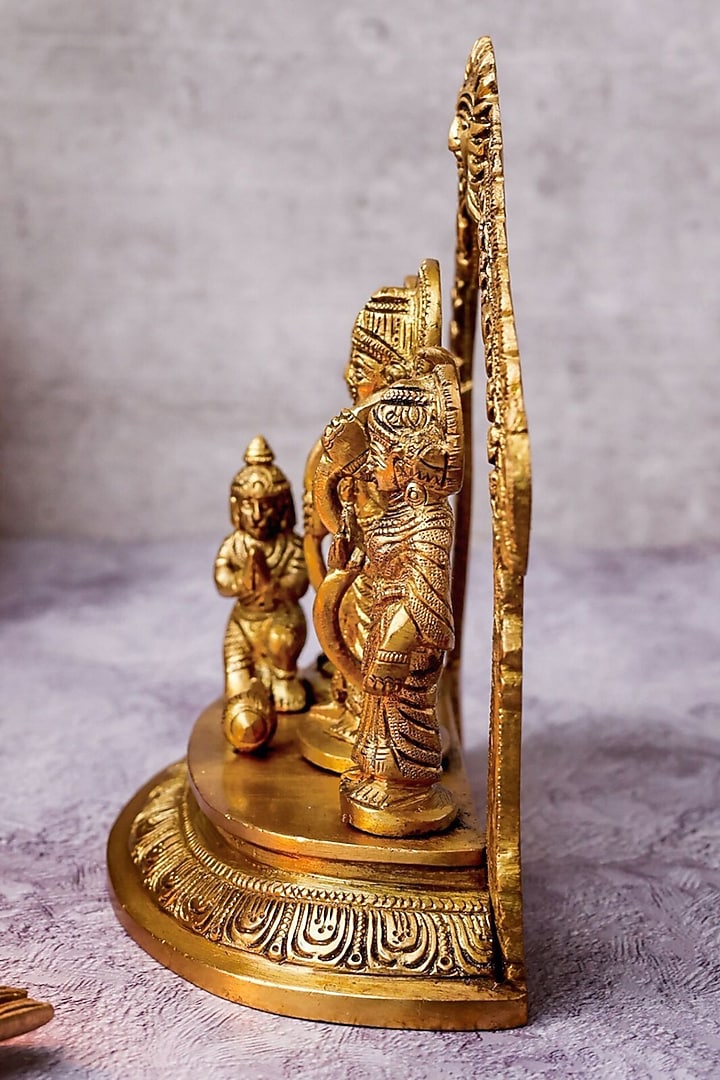 Gold Brass Lord Shri Ram With Surya Prabhavali dol by The Advitya at Pernia's Pop Up Shop
