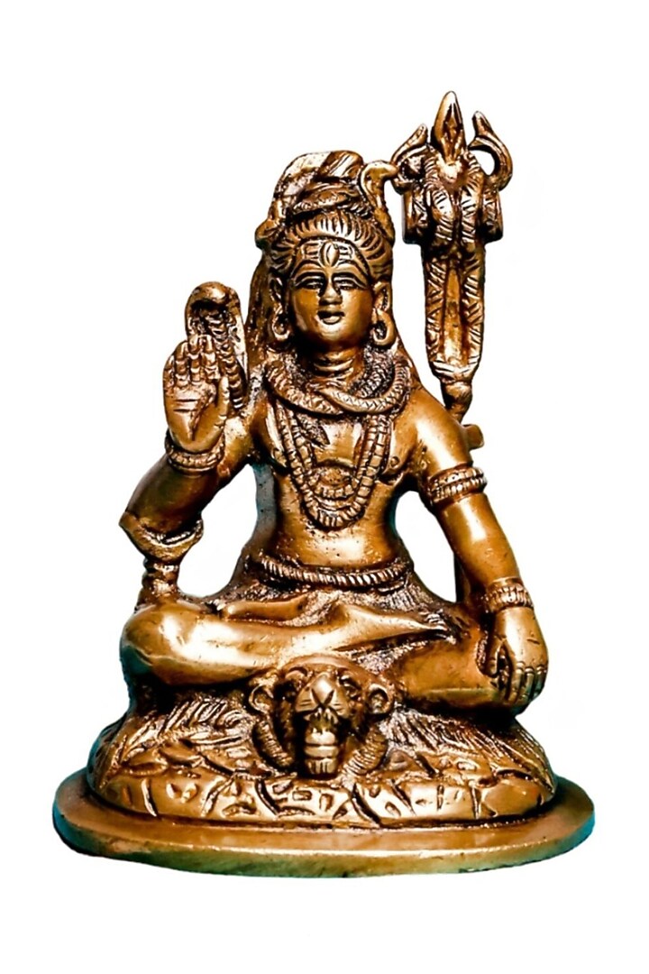 Gold Brass Lord Shiva Idol by The Advitya at Pernia's Pop Up Shop