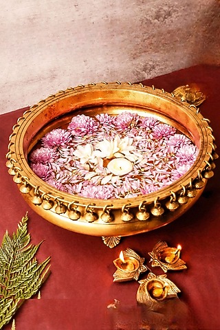 Gold Brass Urli by The Advitya