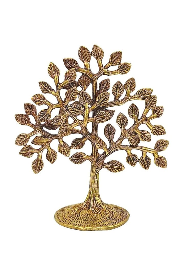 Gold Brass Kalpavriksha Tree Of Life Showpiece by The Advitya at Pernia's Pop Up Shop