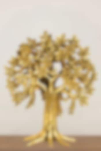Gold Brass Kalpavriksha Tree Showpiece by The Advitya