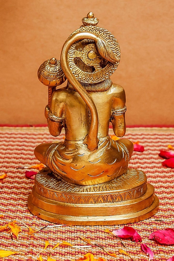 Gold Brass Lord Hanuman Idol by The Advitya at Pernia's Pop Up Shop