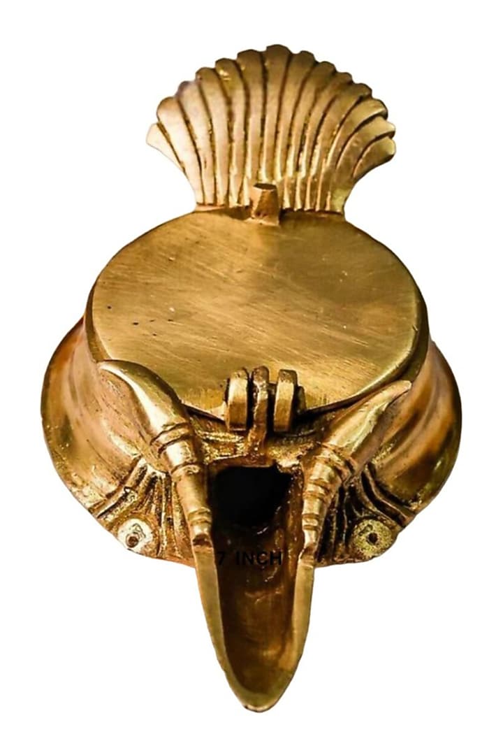 Gold Brass Chirag Diya Pooja Oil Lamp by The Advitya at Pernia's Pop Up Shop