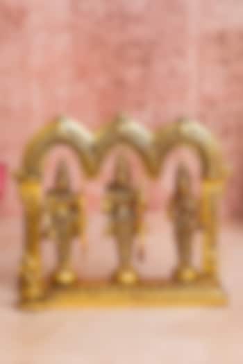 Gold Brass Lord Ram Darbar Idol by The Advitya