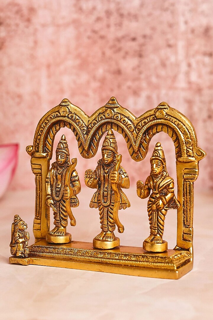 Gold Brass Lord Ram Darbar Idol by The Advitya at Pernia's Pop Up Shop