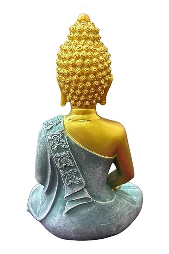 Powder Blue Resin Lord Buddha Meditating Idol by The Advitya at Pernia's Pop Up Shop
