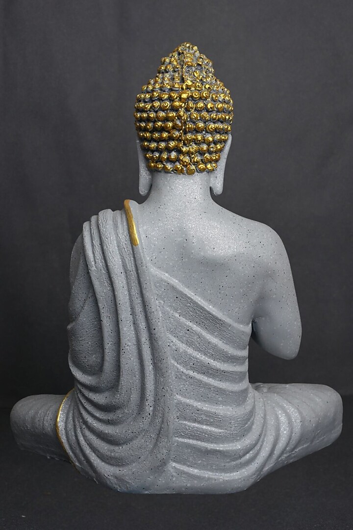 Grey Resin Lord Buddha Meditating Idol by The Advitya at Pernia's Pop Up Shop