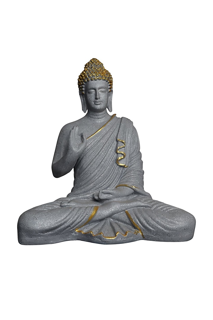 Grey Resin Lord Buddha Meditating Idol by The Advitya at Pernia's Pop Up Shop