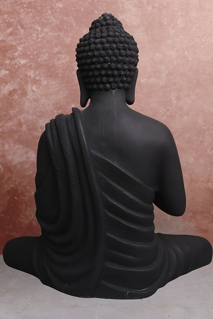 Black Resin Lord Buddha Meditating Idol by The Advitya at Pernia's Pop Up Shop
