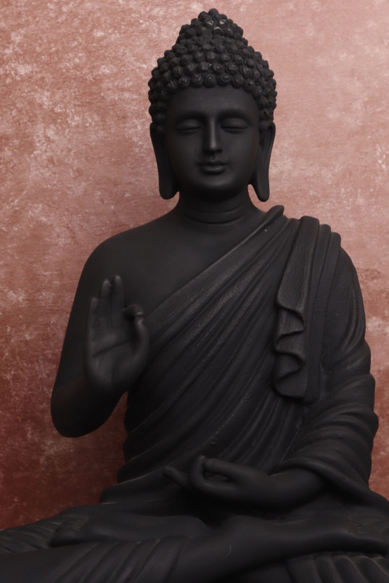 Black Resin Lord Buddha Meditating Idol by The Advitya at Pernia's