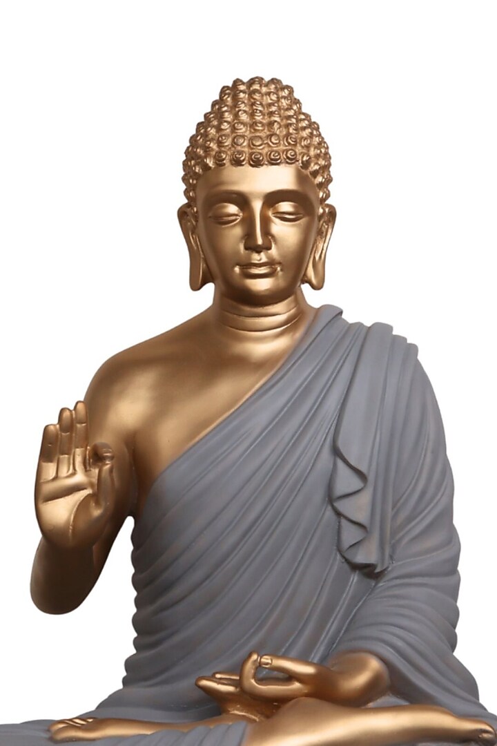Grey Resin Lord Buddha Meditating Idol by The Advitya at Pernia's Pop Up Shop