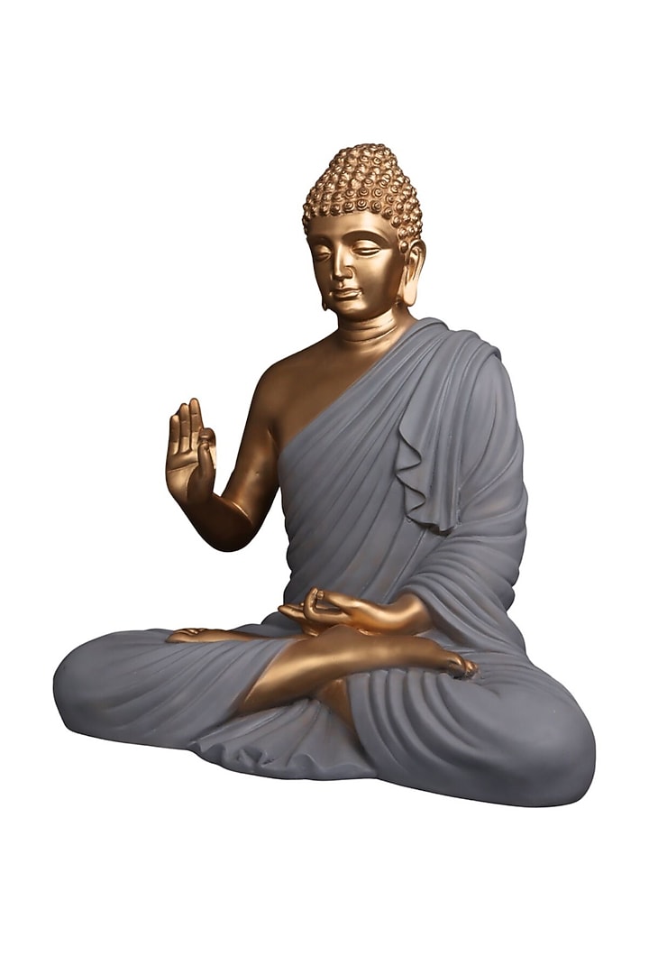 Grey Resin Lord Buddha Meditating Idol by The Advitya at Pernia's Pop Up Shop