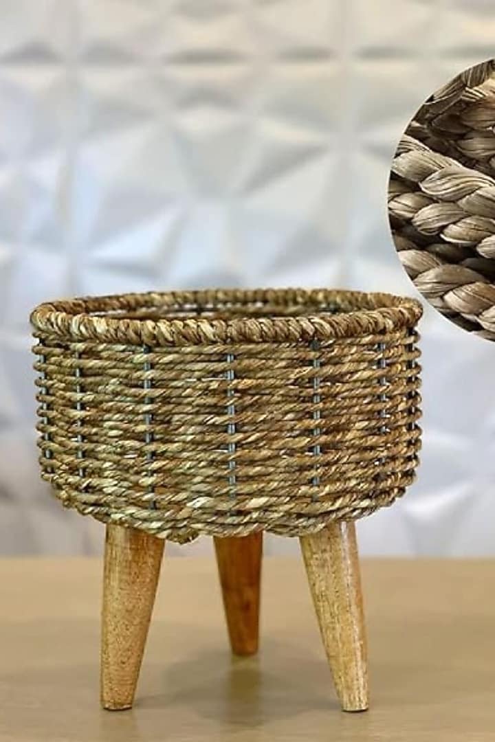 Brown Jute Planters (Set of 3) by The Advitya at Pernia's Pop Up Shop
