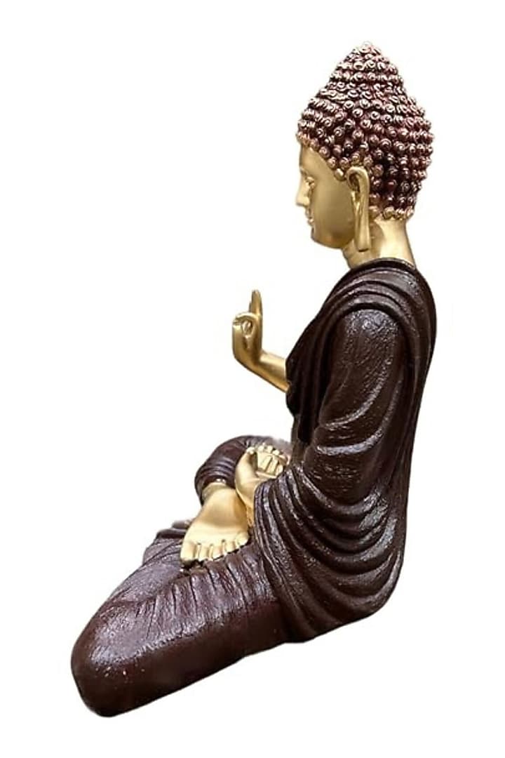 Brown Resin Lord Buddha Meditating Idol by The Advitya at Pernia's Pop Up Shop