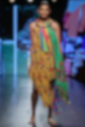 Multicolor Printed Hankerchief Dress by Anupamaa Dayal