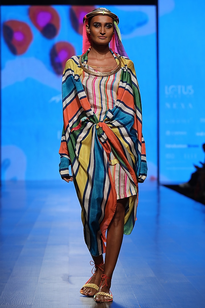 Multi Color Cape with Inner by Anupamaa Dayal