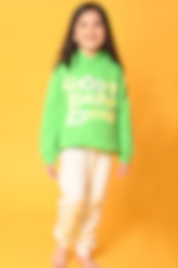 Grey Jogger Pant Set in Cotton Fleece For Girls by Anthrilo at Pernia's Pop Up Shop