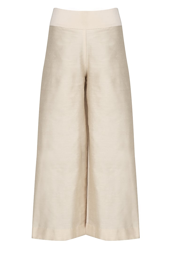 Anshul Apoorva-The DramaQueens presents Mustard lotus kurta and beige pants set available only at Pernia's Pop Up Shop.
