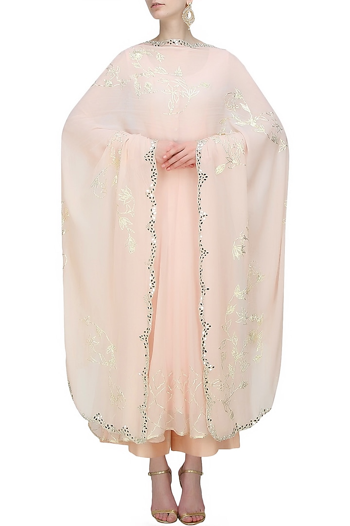 Anshul Apoorva-The DramaQueens presents Baby pink anarkali kurta set available only at Pernia's Pop Up Shop.