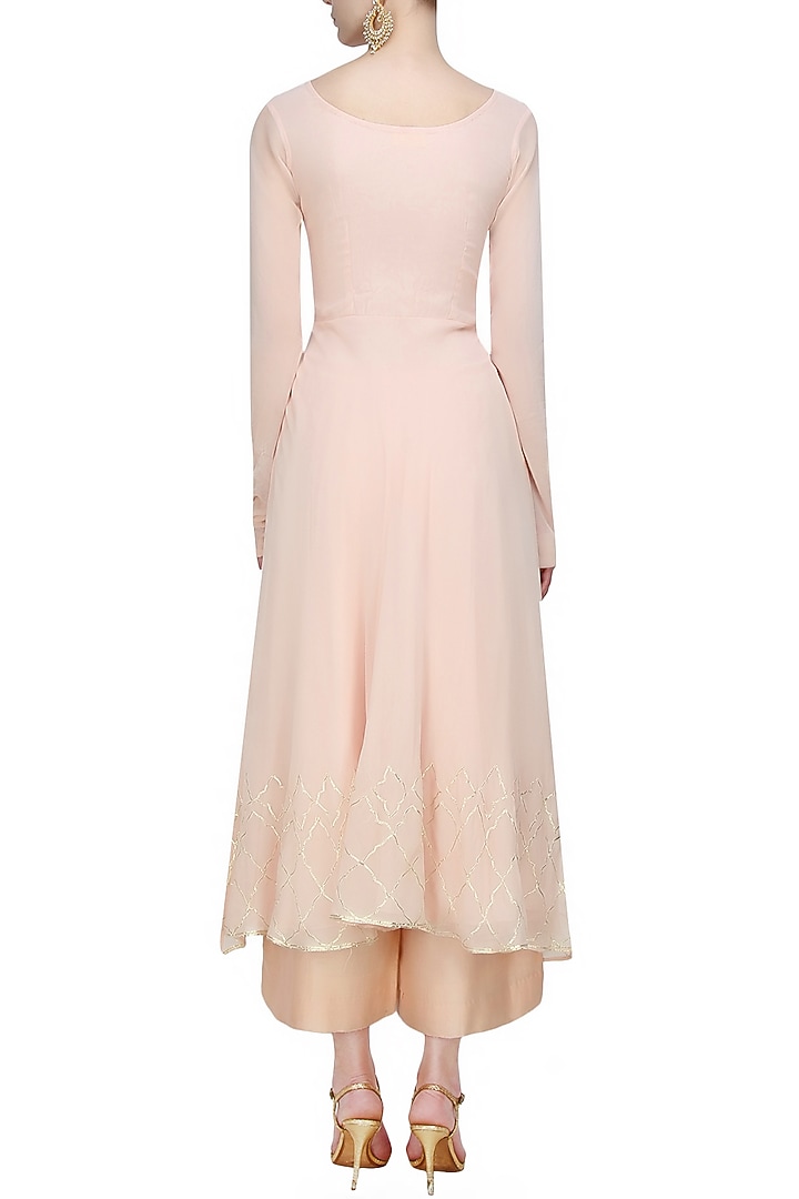 Anshul Apoorva-The DramaQueens presents Baby pink anarkali kurta set available only at Pernia's Pop Up Shop.