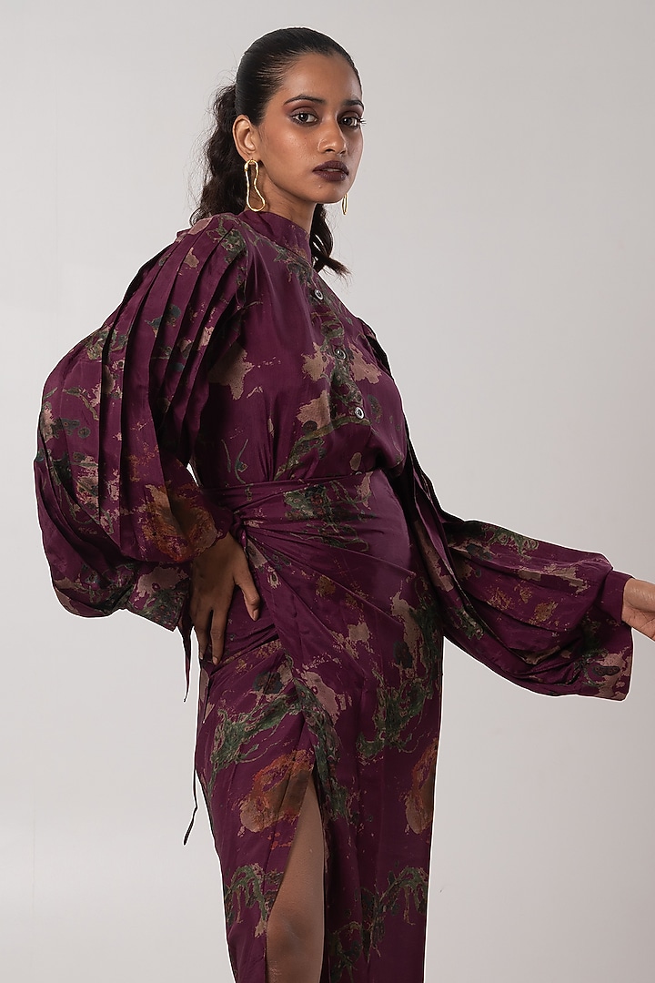 Multi-Colored Habutai Tie-Up Skirt Set by Advait at Pernia's Pop Up Shop