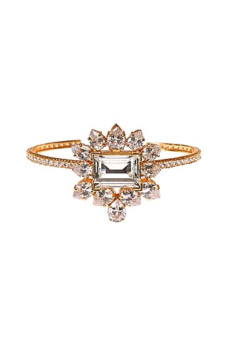 Gold Finish Zircon Bracelet by AETEE