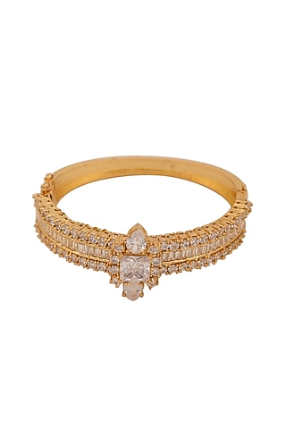 Gold Finish Bracelet With Zircon by AETEE