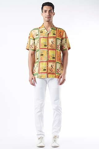 Multi-Colored Digital Printed Shirt by Aeka Men