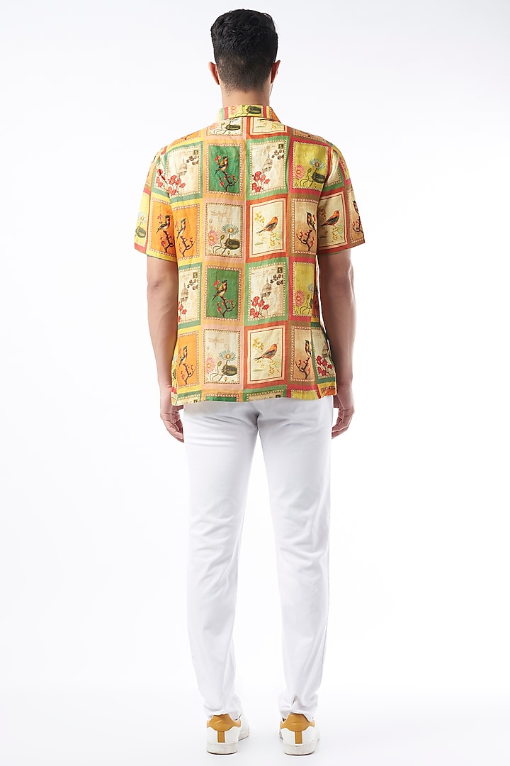 Multi-Colored Digital Printed Party Wear Shirt by Aeka Men at Pernia's Pop Up Shop