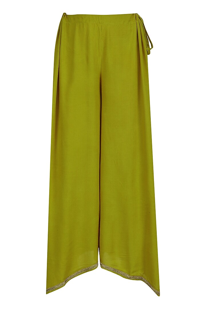 Mustard lovebirds motif anarkali set available only at Pernia's Pop Up Shop.