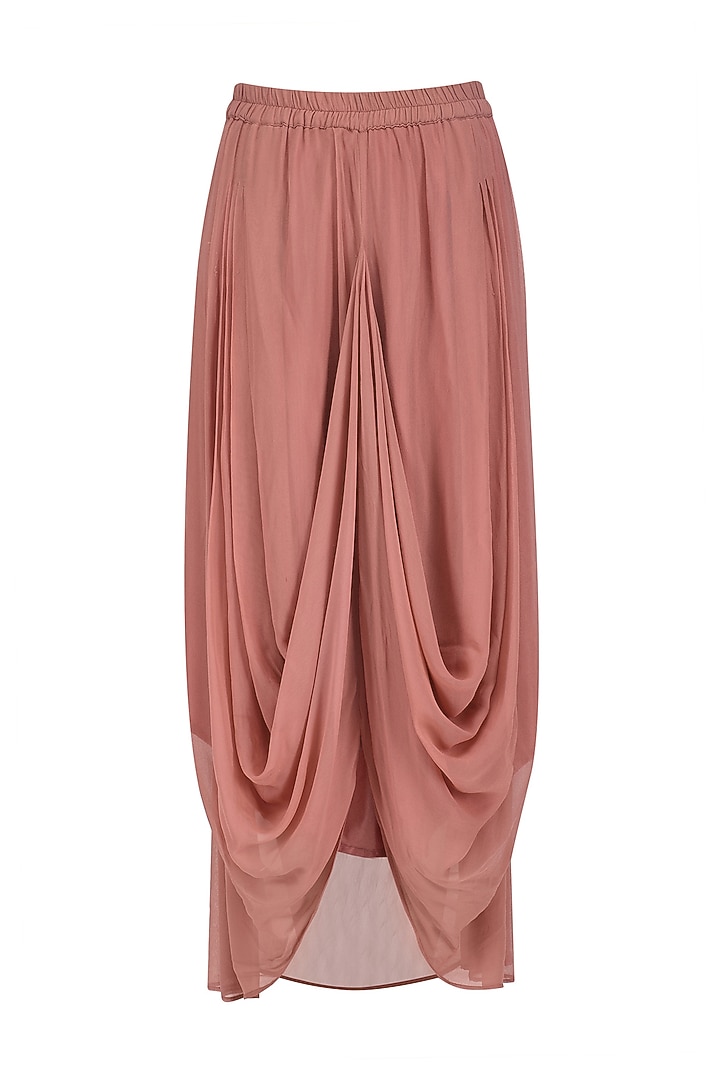 Salmon embroidered frill jacket and skirt set available only at Pernia's Pop Up Shop.