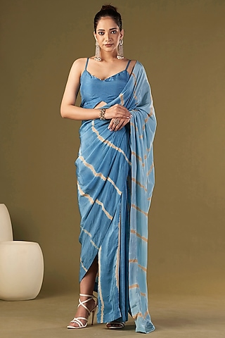 Off White Tissue Silk Saree Set Design by Affroz at Pernia's Pop Up Shop  2024