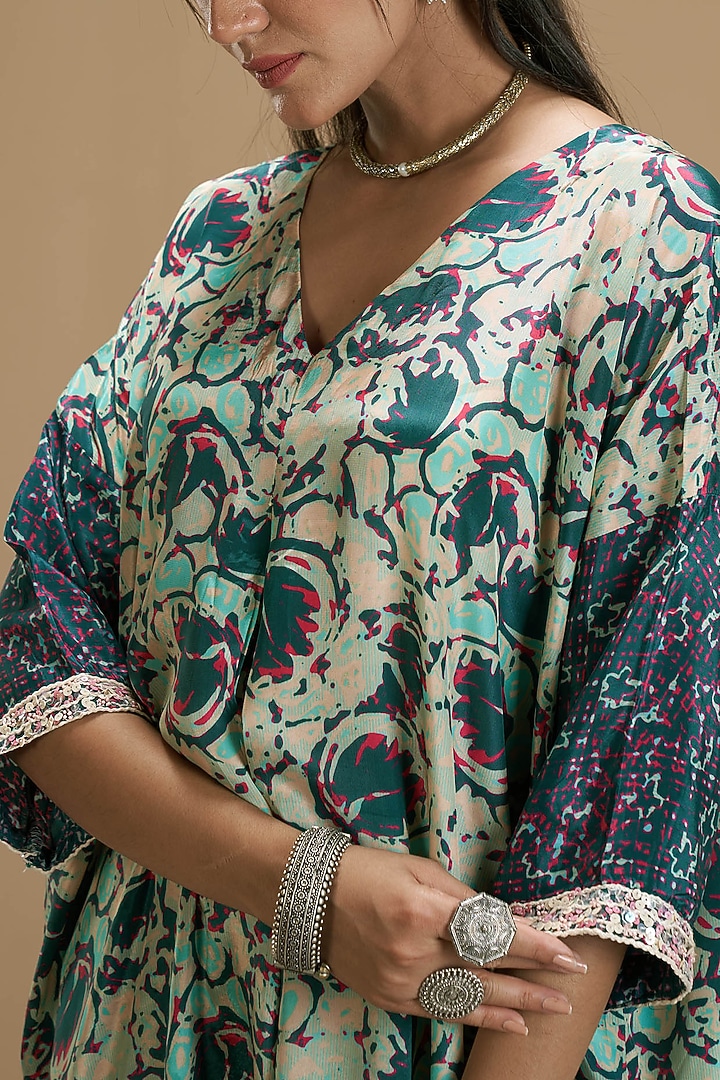 Beige Printed Kurta Set by Affroz at Pernia's Pop Up Shop