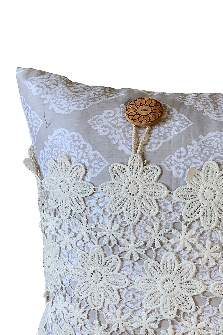 Crochet Lace Pocket
Cushion Cover by ALCOVE at Pernia's Pop Up Shop