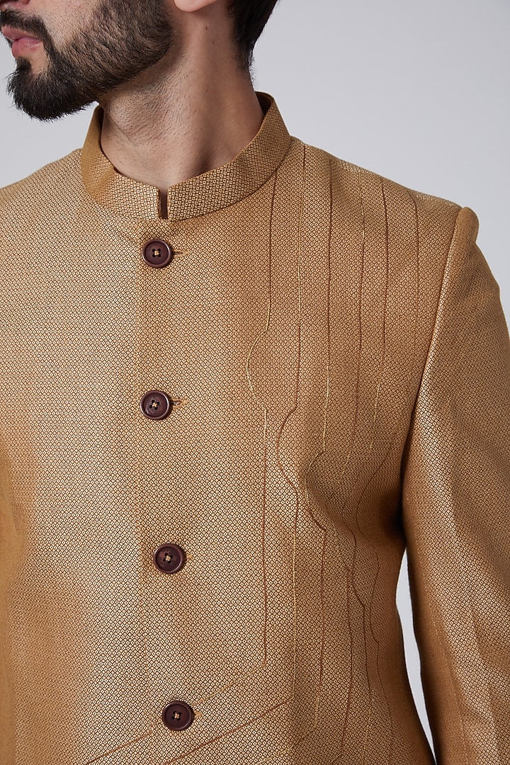 Gold Thread Embroidered Suit Set by Agape Men at Pernia's Pop Up Shop