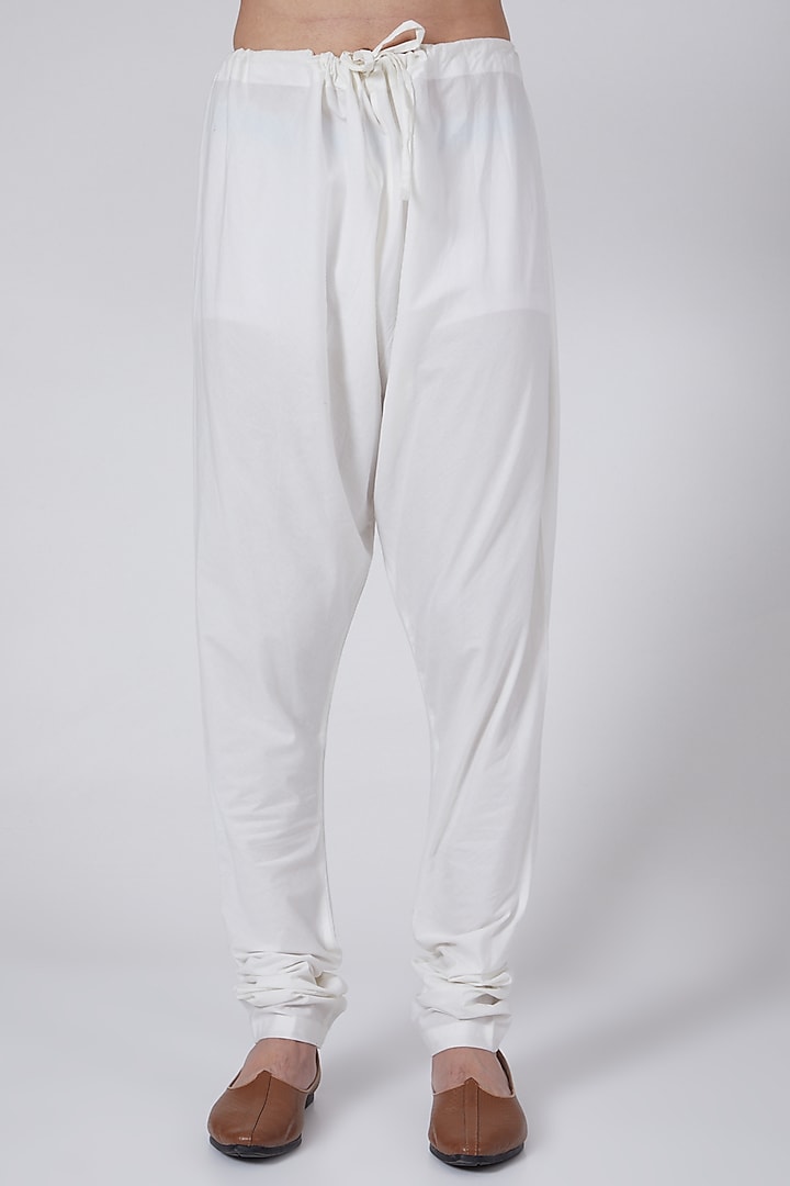 White Asymmetrical Kurta Set by Agape Men at Pernia's Pop Up Shop