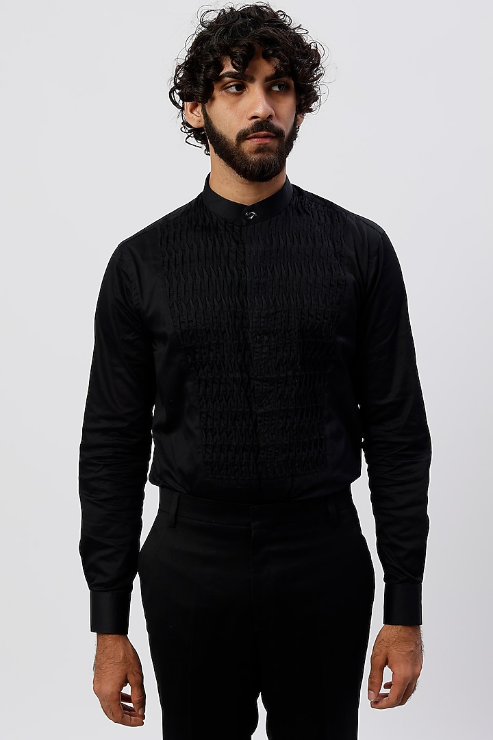 Grey & Black Shaded Suiting Blazer by Agape Men at Pernia's Pop Up Shop