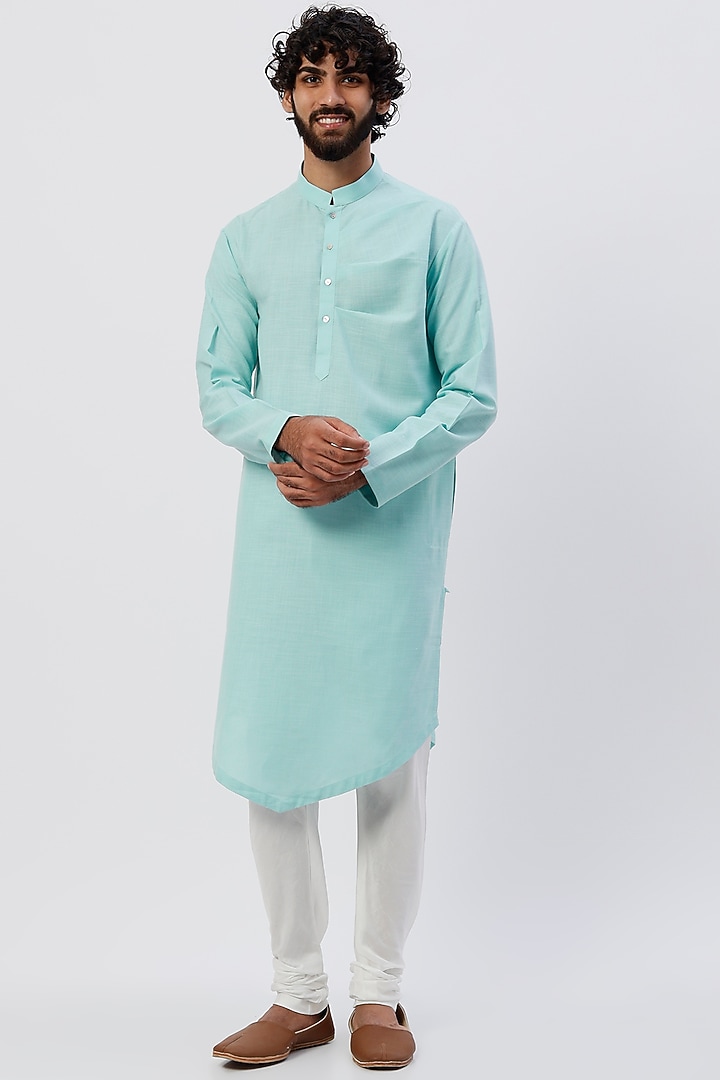 Beige Embroidered Nehru Jacket With Pleated Kurta Set by Agape Men at Pernia's Pop Up Shop