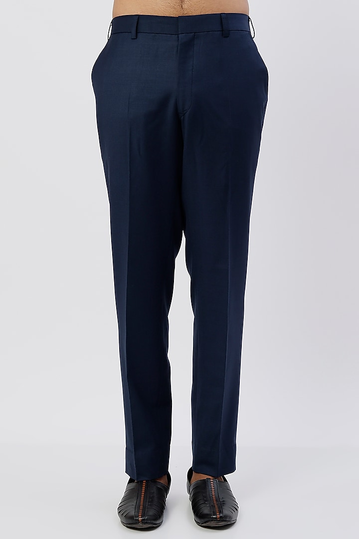 Navy Blue Embroidered Prince Suit Set by Agape Men at Pernia's Pop Up Shop
