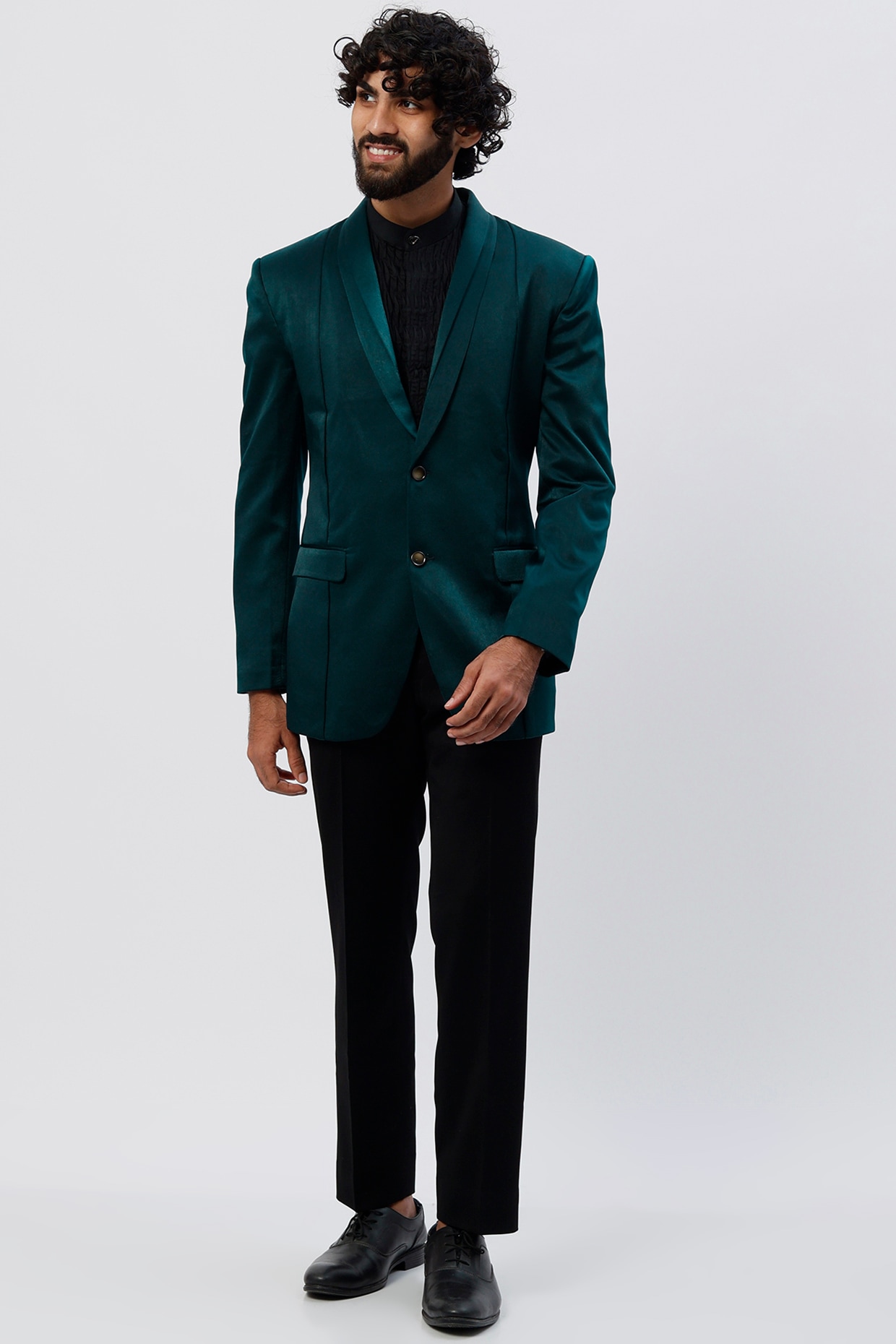 dark green men blazer