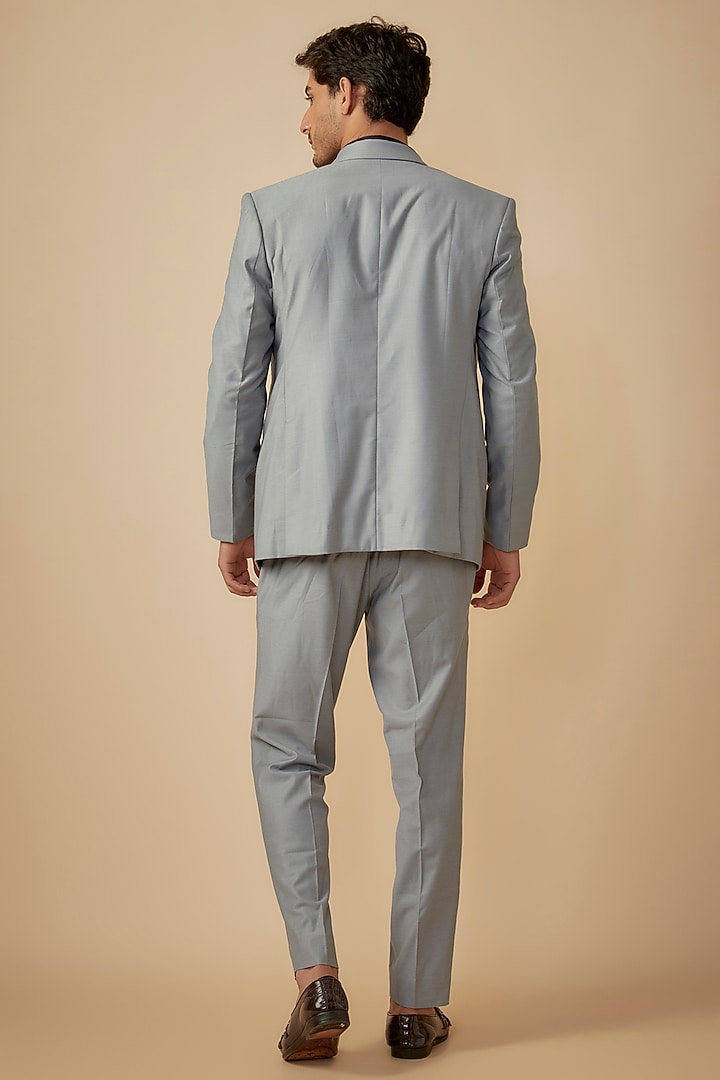 Grey Suiting Pintuck Blazer Set by Agape Men at Pernia's Pop Up Shop