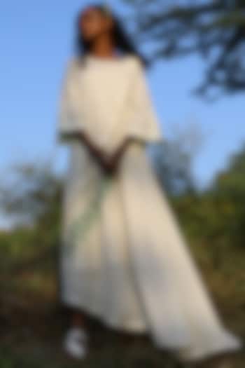 Ivory Handwoven Tunic With Slip by AMITA GUPTA SUSTAINABLE at Pernia's Pop Up Shop