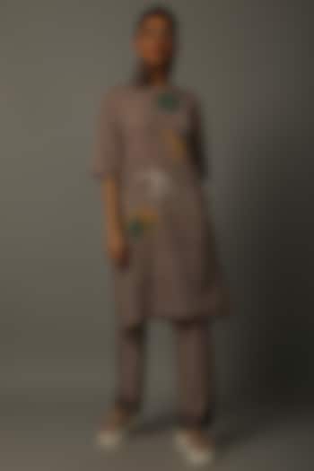 Mud Handwoven Tunic With Pants by AMITA GUPTA SUSTAINABLE at Pernia's Pop Up Shop