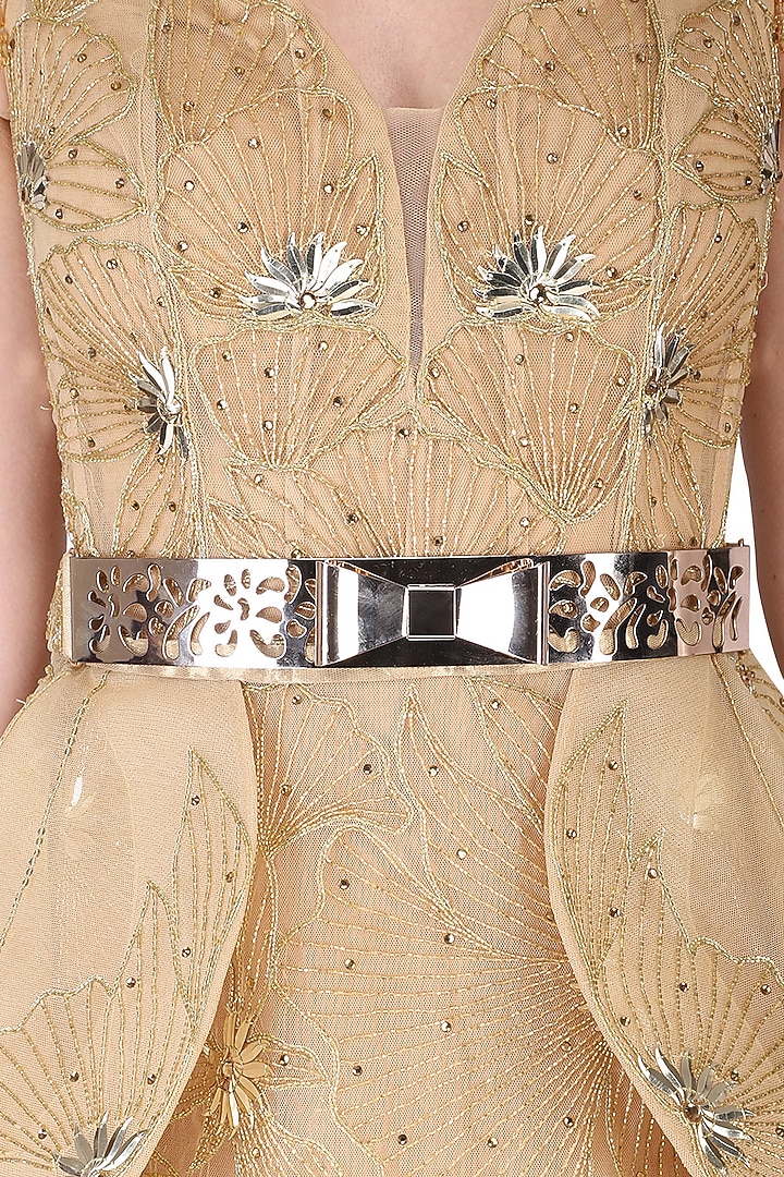 Golden embroidered gown available only at Pernia's Pop Up Shop.