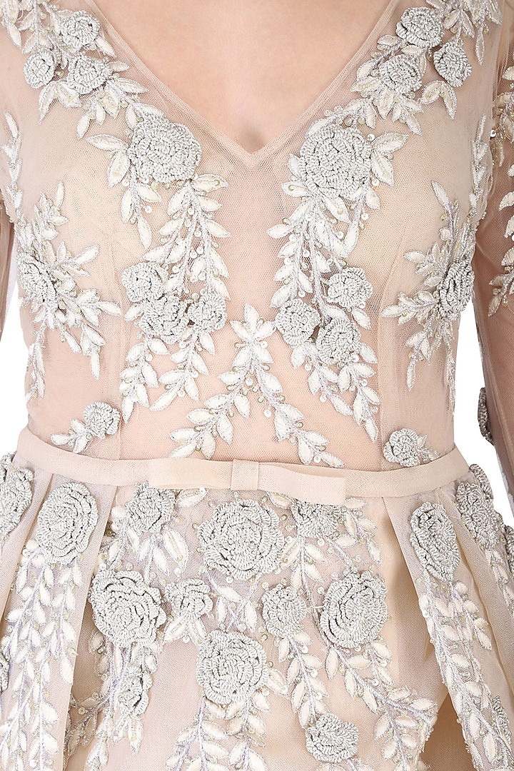 Beige embroidered gown available only at Pernia's Pop Up Shop.